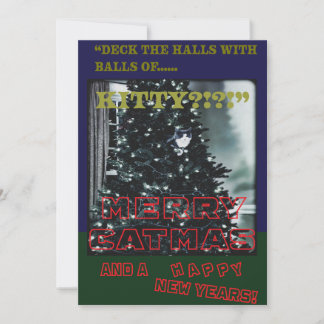 Fröhliche Katzmas Feiertagskarte