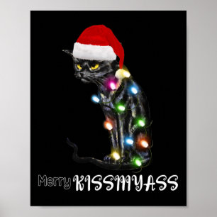 Fröhliche Kissmy Fun Katze Weihnachtslichter 2 Poster