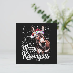 Fröhliche Kissmyass Esel Sarkastische Weihnachten Einladung