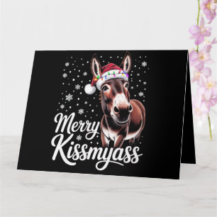 Fröhliche Kissmyass Esel Sarkastische Weihnachten  Karte