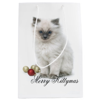 Fröhliche Kittymas Geschenktasche Mittlere Geschenktüte