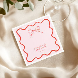 Fröhliche kleine Babyparty Handgezeichnete Weihnac Serviette