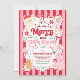 Fröhliche kleine Babyparty Weihnachten Coquette Sc Einladung
