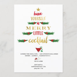 Fröhliche kleine Cocktail-WeihnachtsParty Einladung