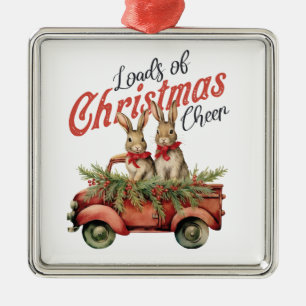 Fröhliche kleine Kaninchen Ornament Aus Metall