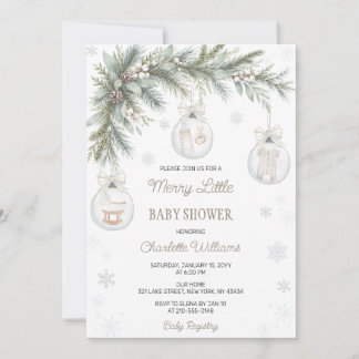 Fröhliche kleine Weihnachts-Baby-Party Einladung