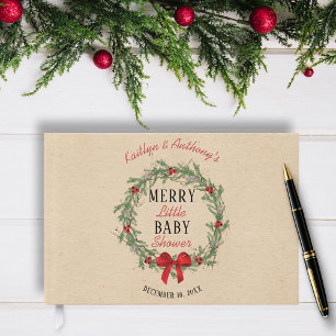 Fröhliche kleine Weihnachts-Baby-Party Gästebuch