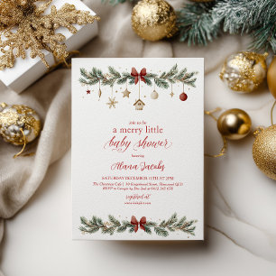 Fröhliche kleine Weihnachts-Baby-Party-Weihnachtsb Einladung