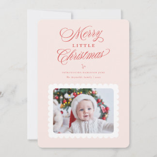 Fröhliche kleine Weihnachts-Muschel Erstes Weihnac Feiertagskarte