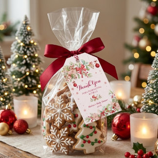 Fröhliche kleine Weihnachts-Schleife Danke Baby Sh Geschenkanhänger