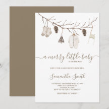 Fröhliche kleine Weihnachts-Winter-Baby-Party