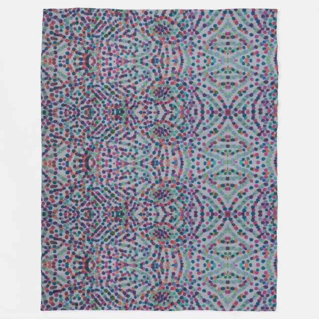 Fröhliche Konfetti-Mosaik II Fleece-Decke Fleecedecke (Vorderseite)