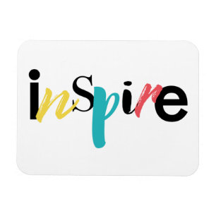Fröhliche, kreative, moderne Typografie des Inspir Magnet
