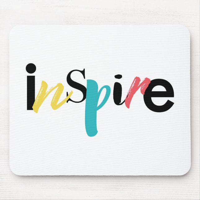 Fröhliche, kreative, moderne Typografie des Inspir Mousepad (Vorne)