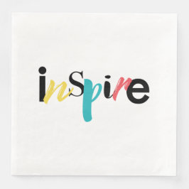 Fröhliche, kreative, moderne Typografie des Inspir Serviette