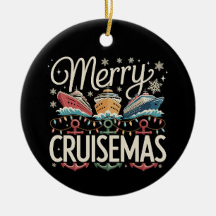 Fröhliche Kreuzfahrtweihnachten Kreuzfahrt Familie Keramik Ornament