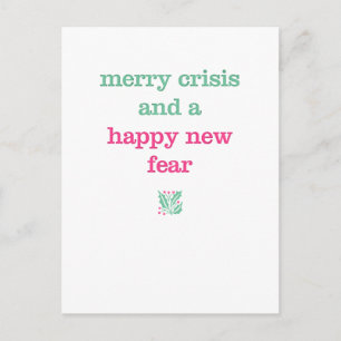 Fröhliche Krise und eine glückliche neue Angst Postkarte