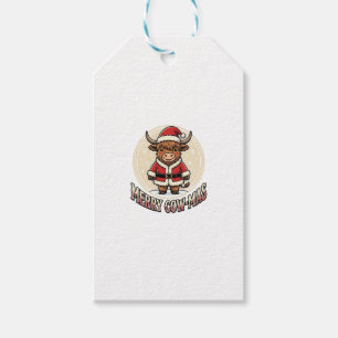 Fröhliche Kuhmas Hochland Kuh Weihnachten T-Shirt Geschenkanhänger