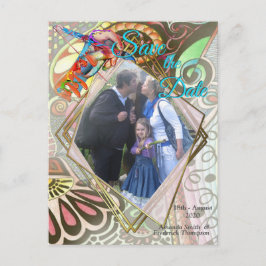 Fröhliche Künstlerische Party Doodle Creation Ankündigungspostkarte