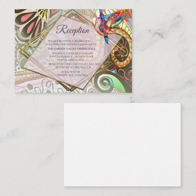 Fröhliche Künstlerische Party Doodle Creation Begleitkarte (Vorne/Hinten)