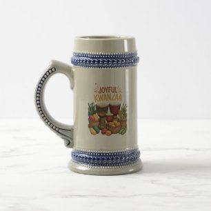 Fröhliche Kwanzaa-Feier Bierglas