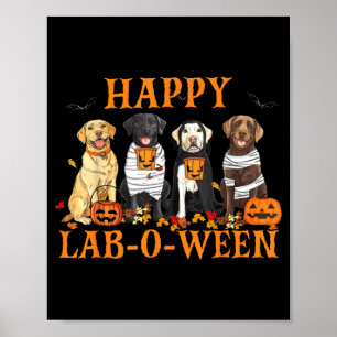 Fröhliche Lab-O-Ween Labrador Halloween-Saison Hun Poster
