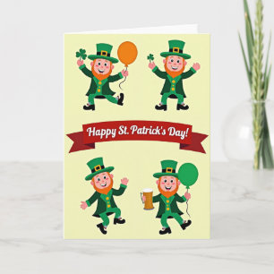 Fröhliche Leprechaun-Party-Karte Karte