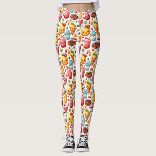 fröhliche, lustige niedliche Süßigkeiten Leggings