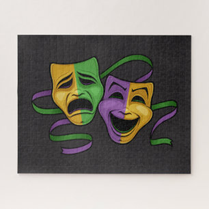 Fröhliche Mardi-Gras-Freud- und Leid-Theatermasken Puzzle