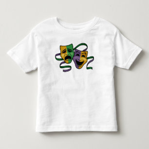 Fröhliche Mardi Gras glückliche und traurige Theat Kleinkind T-shirt