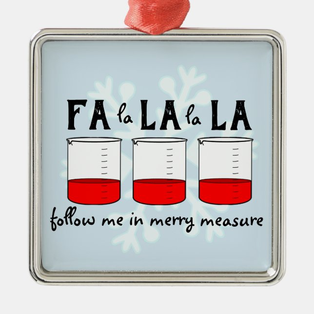 Fröhliche Maß-Becher-Verzierung Ornament Aus Metall (Vorne)