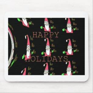 Fröhliche Maus Santa: Eine lustige Feiertagsillust Mousepad