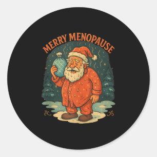 Fröhliche Menopause Lustiger Santa Meme Tank Top  Runder Aufkleber