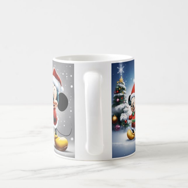 Fröhliche Mickey-Weihnachtsfeier Tasse (Henkel)