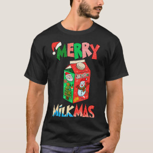 Fröhliche Milch-Weihnachten Lustiger Weihnachtsmil T-Shirt