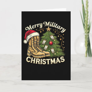 Fröhliche Militär-Weihnachten Festliche Militärsti Karte