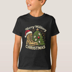 Fröhliche Militär-Weihnachten Festliche Militärsti T-Shirt