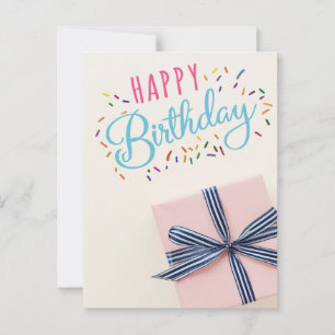 Fröhliche Minimalistische Geburtstagskarte mit Ges Postkarte