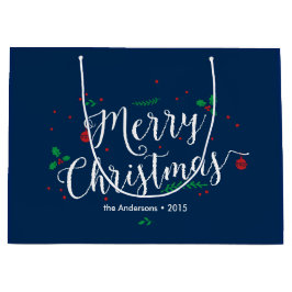 Fröhliche Mistelzweig-Feriengeschenk-Tasche Große Geschenktüte