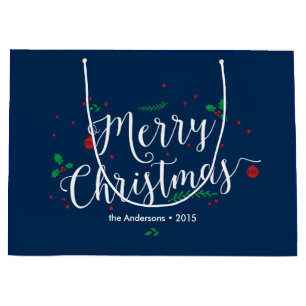 Fröhliche Mistelzweig-Feriengeschenk-Tasche Große Geschenktüte