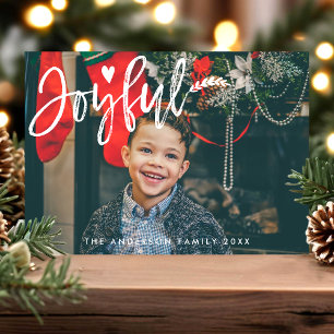 Fröhliche moderne Schrift-Typografie Weihnachtsfot Feiertagskarte