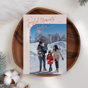 Fröhliche Momente Gemeinsam Weihnachts-Foto Feiertagskarte