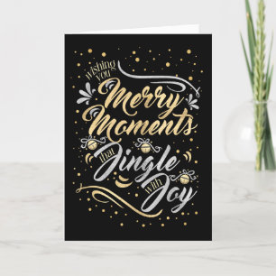 Fröhliche Momente-Jingle mit Freude Gold Silber Sc Feiertagskarte