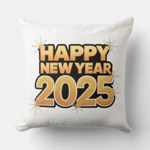 Fröhliche Momente Neues Jahr 2025 Kopfkissen mit K Kissen