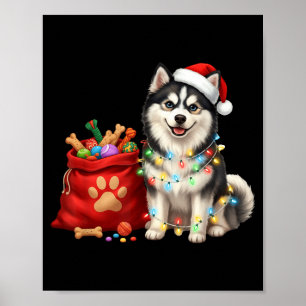 Fröhliche Msky Weihnachtslichter Hundemama Msky Poster