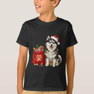 Fröhliche Msky Weihnachtslichter Hundemama Msky T-Shirt