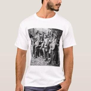 Fröhliche Musikantengruppe im alten Japan Vintage- T-Shirt