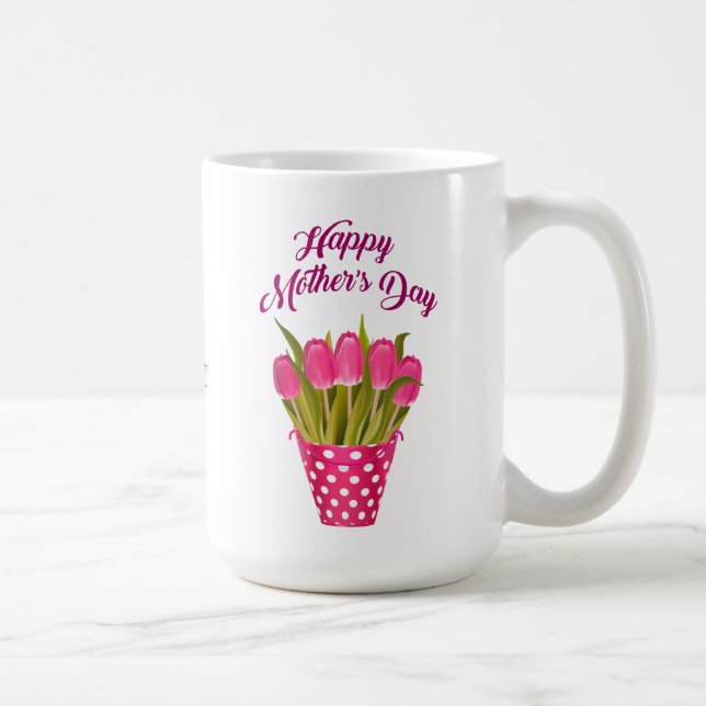 Fröhliche Mutter-Tag-Kaffee-Tasse Kaffeetasse (Rechts)