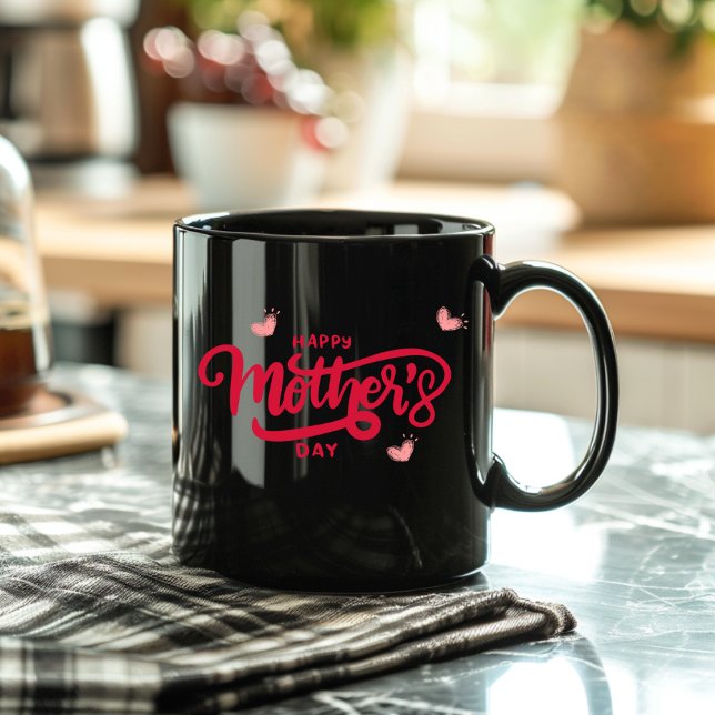 Fröhliche Mutter-Tag-Kaffee-Tasse Zweifarbige Tasse (Von Creator hochgeladen)