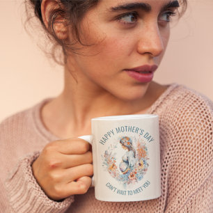 Fröhliche Mutter-Tag-Mama zu floraler Wasserfarbe Kaffeetasse